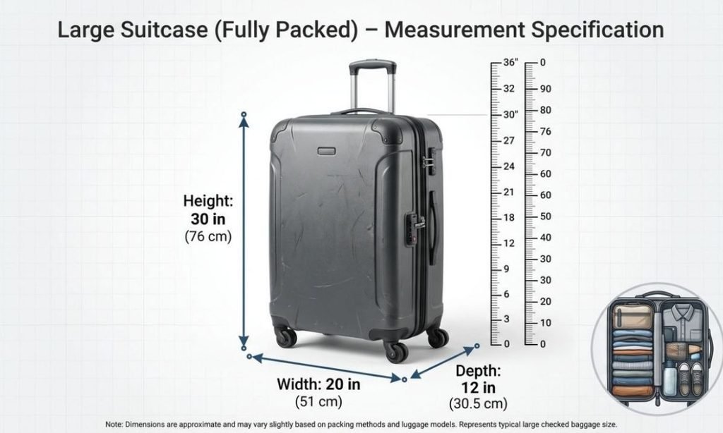 1. Large Suitcase Fully Packed