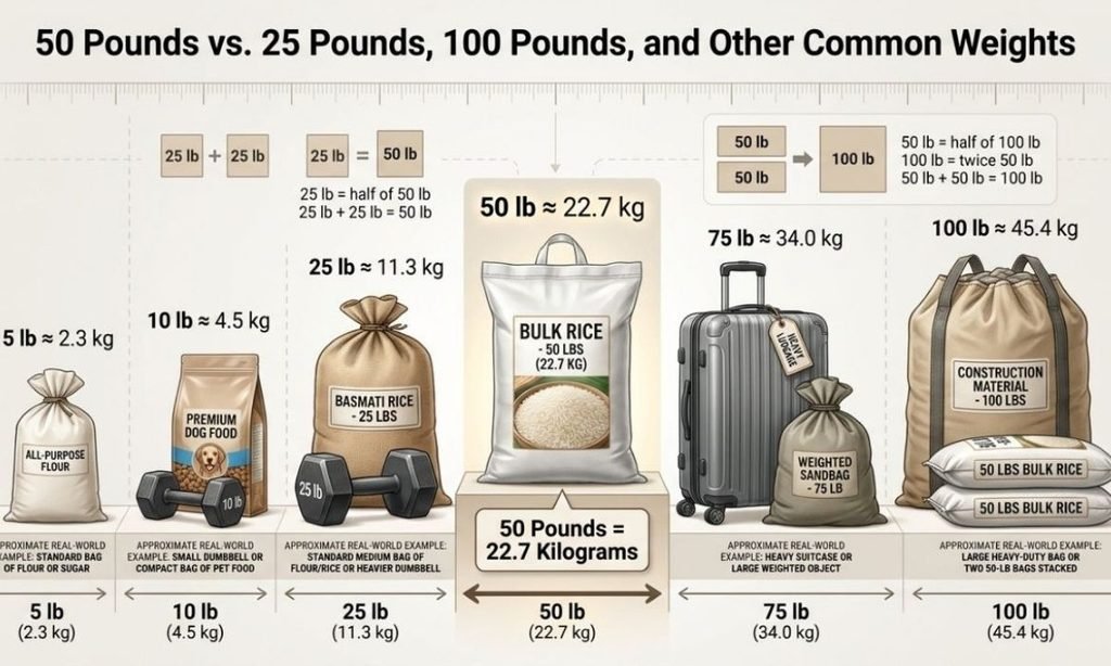 50 Pounds vs. 25 Pounds, 100 Pounds, and Other Common Weights