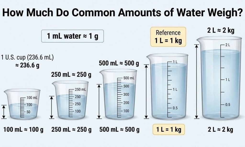 How Does Water Weight Compare With Other Liquids