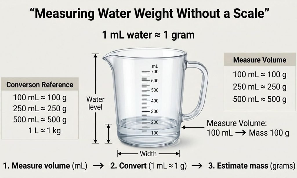 Measuring Water Weight Without a Scale
