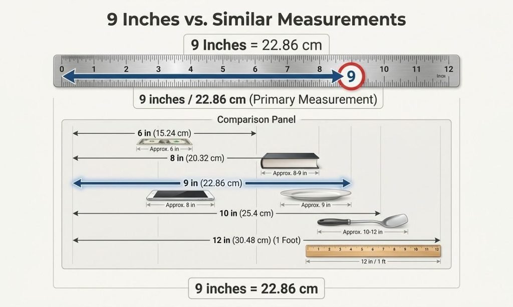 9 Inches vs. Similar Measurements