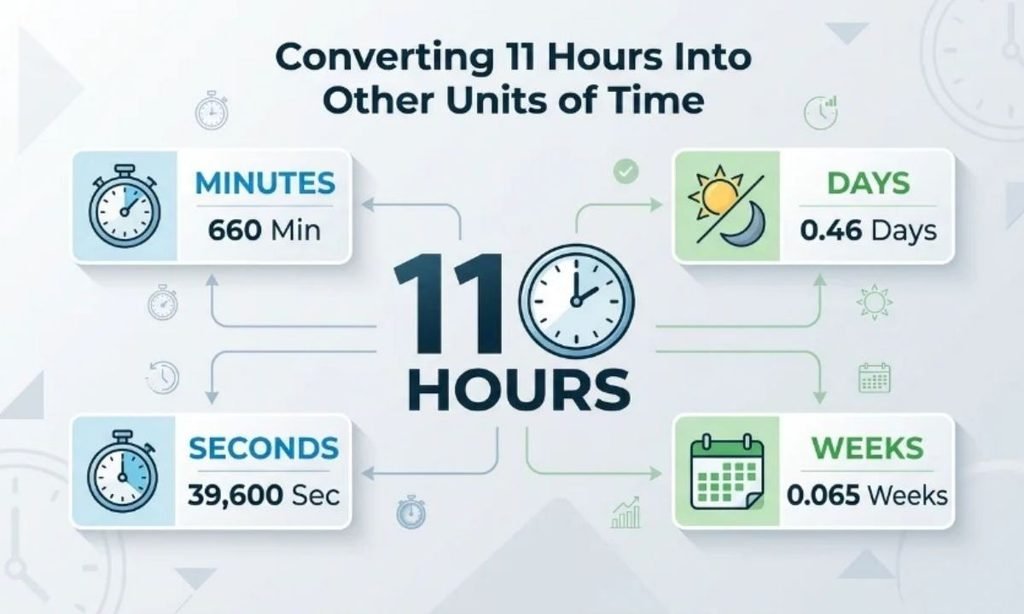 Converting 11 Hours Into Other Units of Time