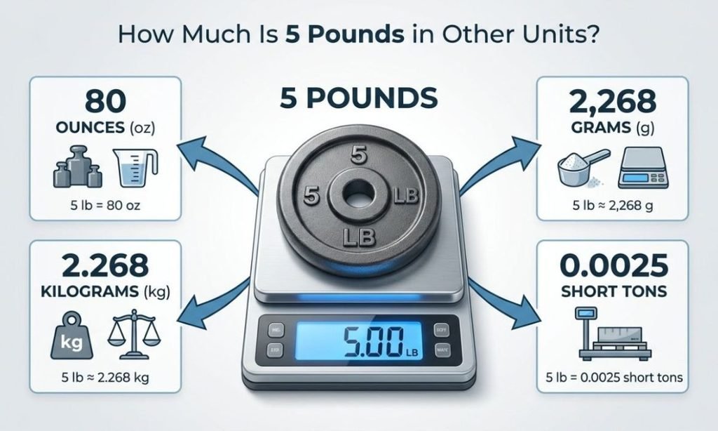 How Much Is 5 Pounds in Other Units