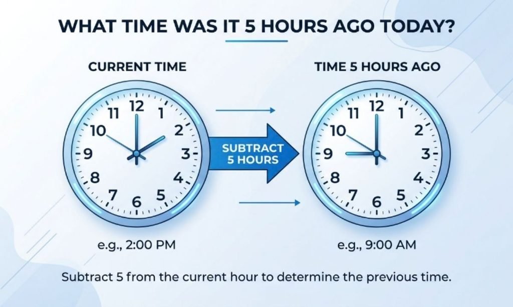 What Time was it 5 Hours Ago Today