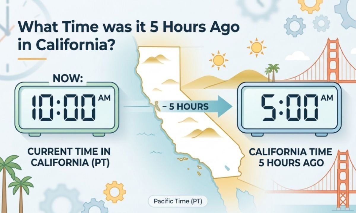 What Time was it 5 Hours Ago in California