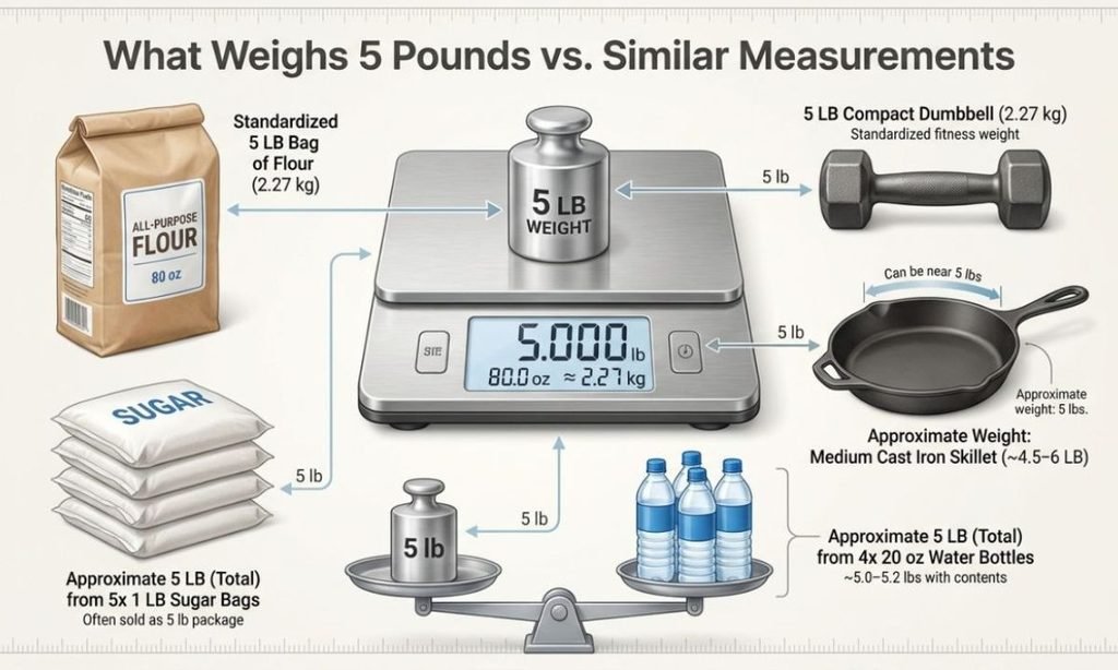 What Weighs 5 Pounds vs. Similar Measurements