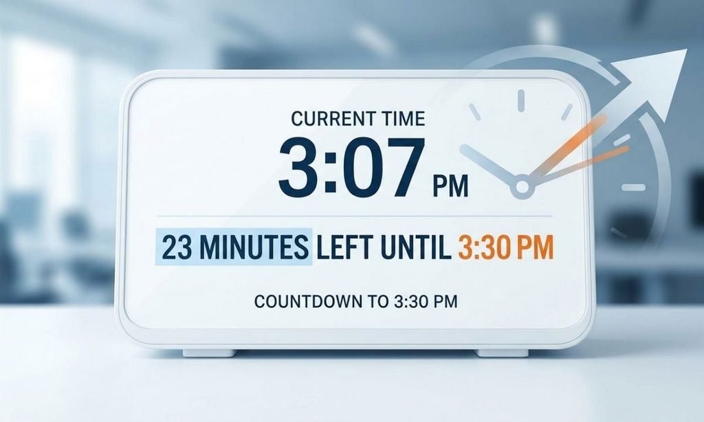 How Many Minutes Are Left Until 330 PM