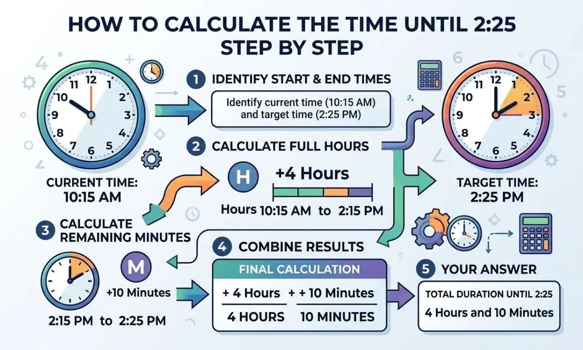 How to Calculate the Time Until 225 Step by Step