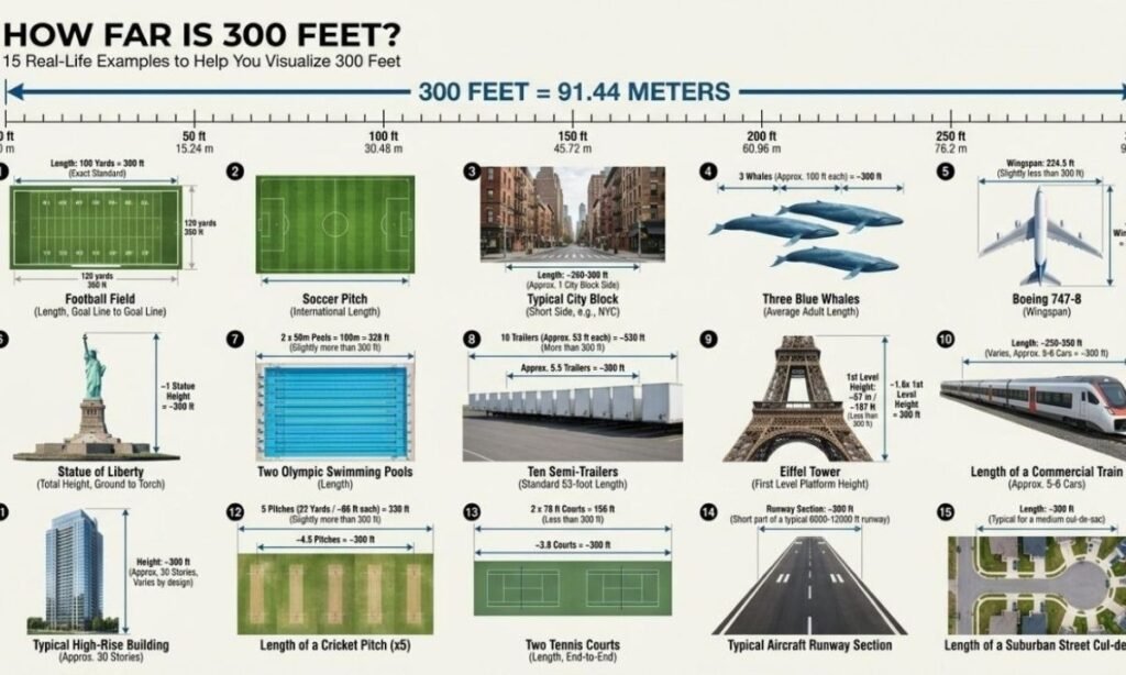 300 feet visualized