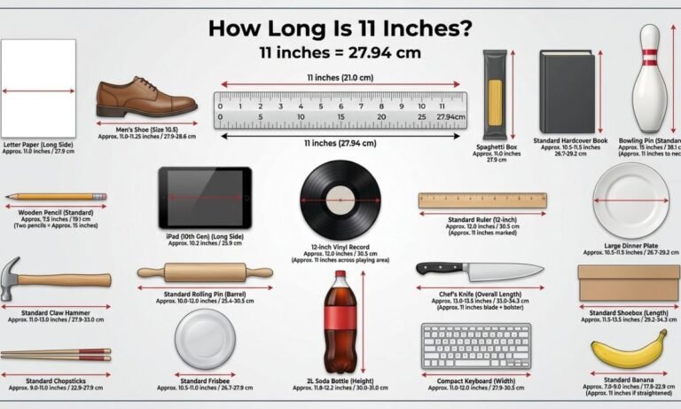 hoeveel is 11 inch