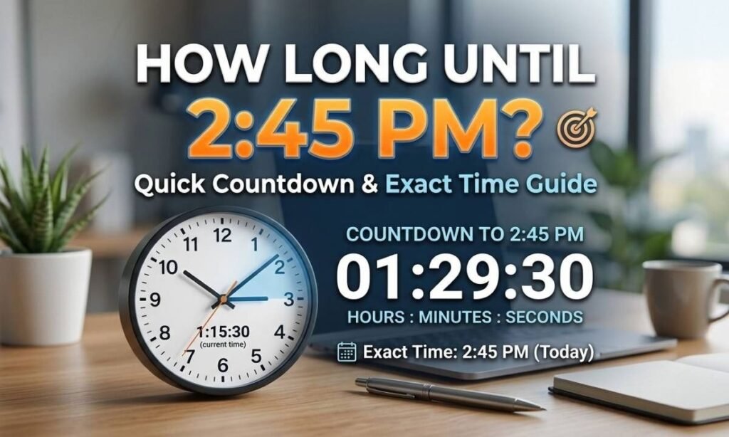 how much longer until 2 45 pm