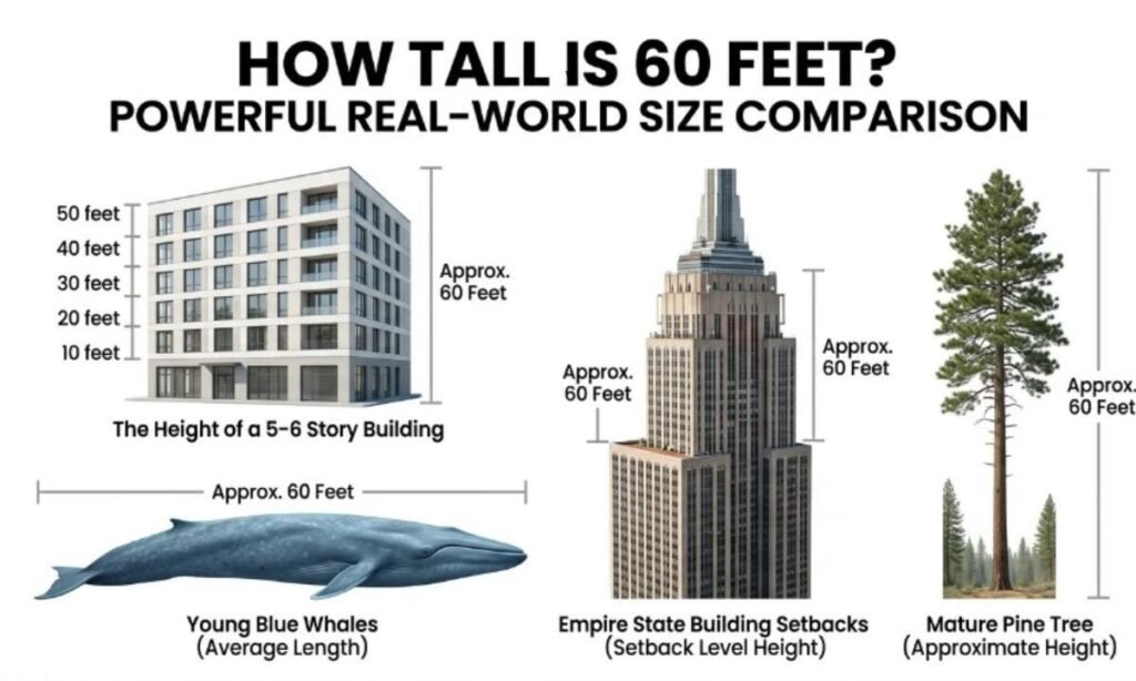 how tall is 60 feet