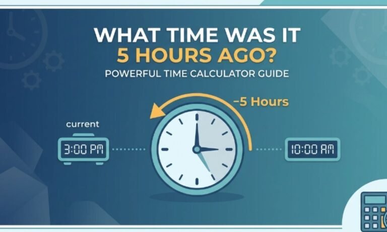 what time was it five hours ago